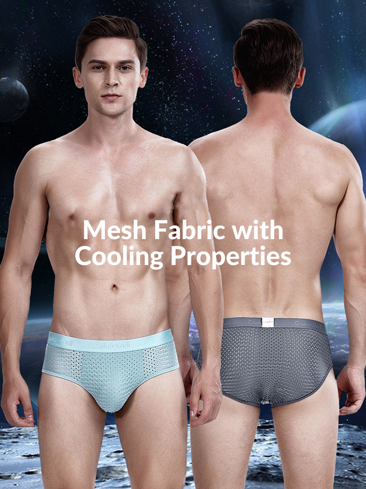 4 Pack Breathable Ice Silk Antibacterial Men's Briefs