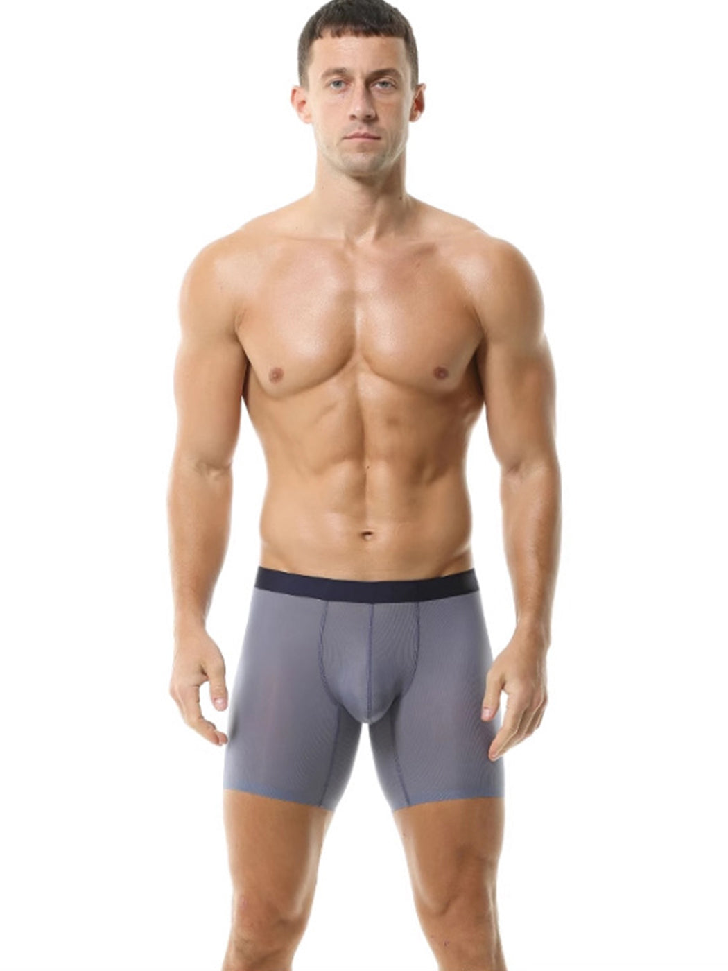 2 Pack Men's Breathable Athletic Mesh Boxer Briefs