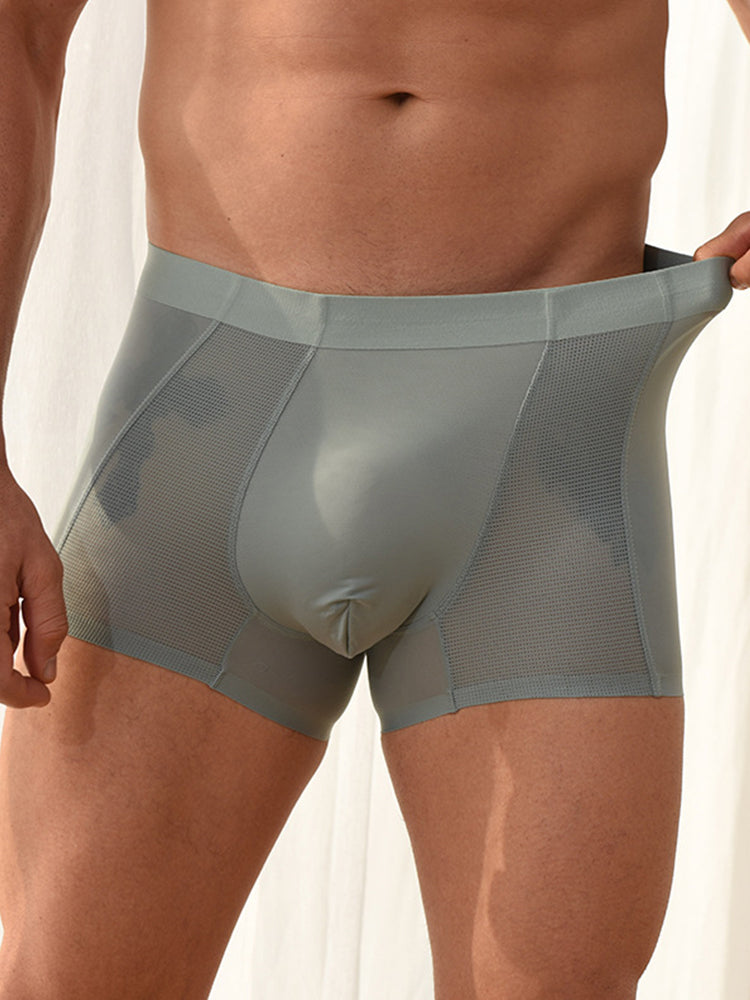 3 Pack Men's Soft Antibacterial Cooling Breathable Air Conditioner Trunks