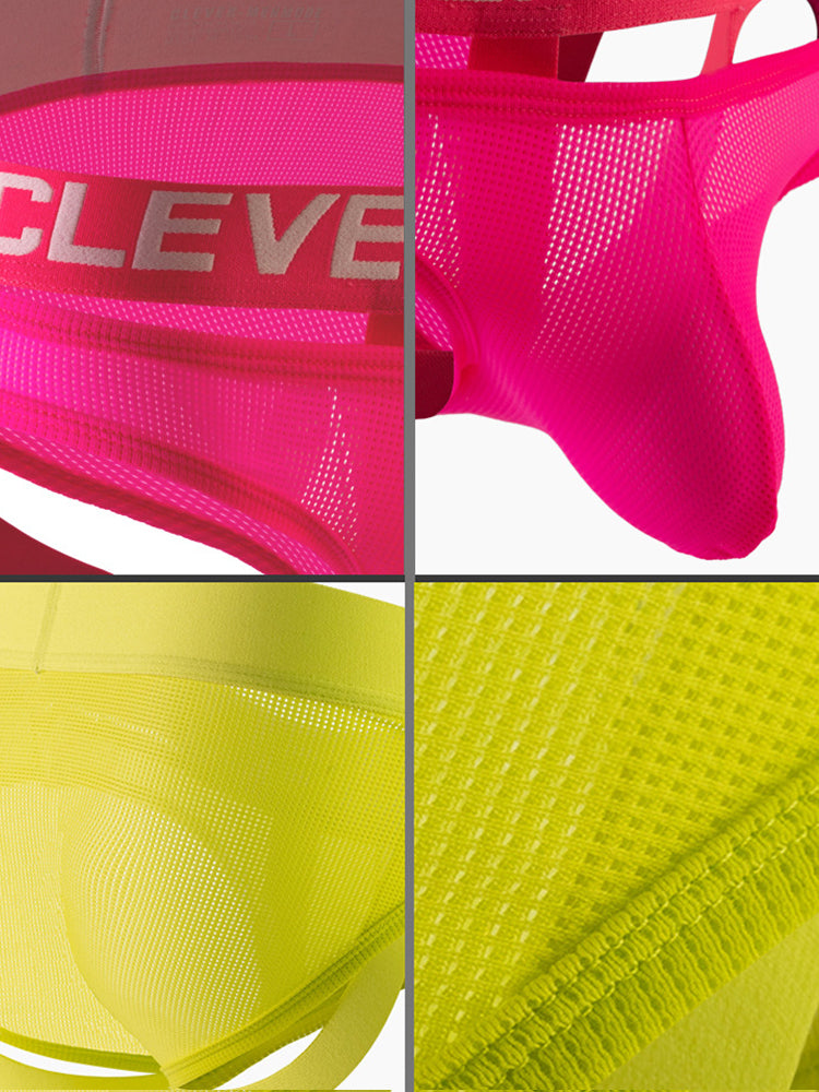 2 Pack Men's Mesh Breathable Multi-Functional Lifting Briefs