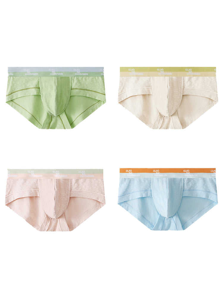 3 Pack Men's Baby Cotton High-Stretch Skin-Friendly Breathable Briefs