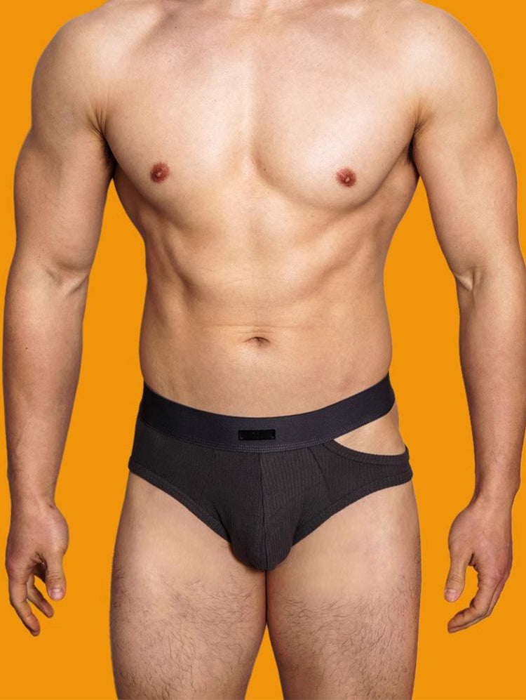 2 Pack Men's Low-Rise Sexy Side-Opening Briefs
