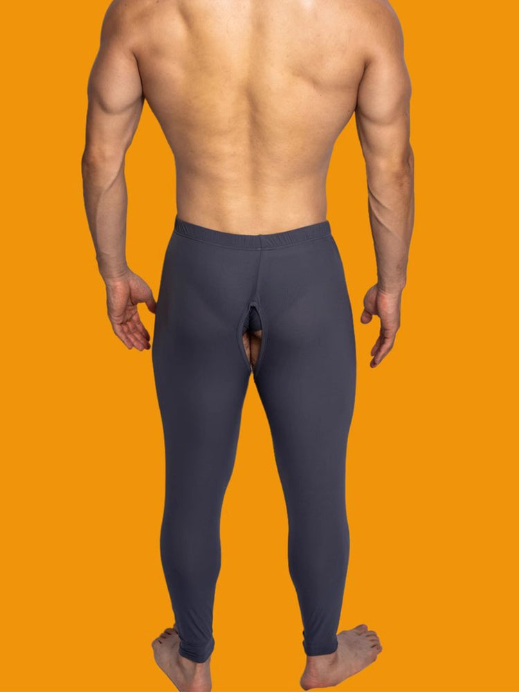 Men's Low-Rise Split Hollow Base Layer Breathable Tights