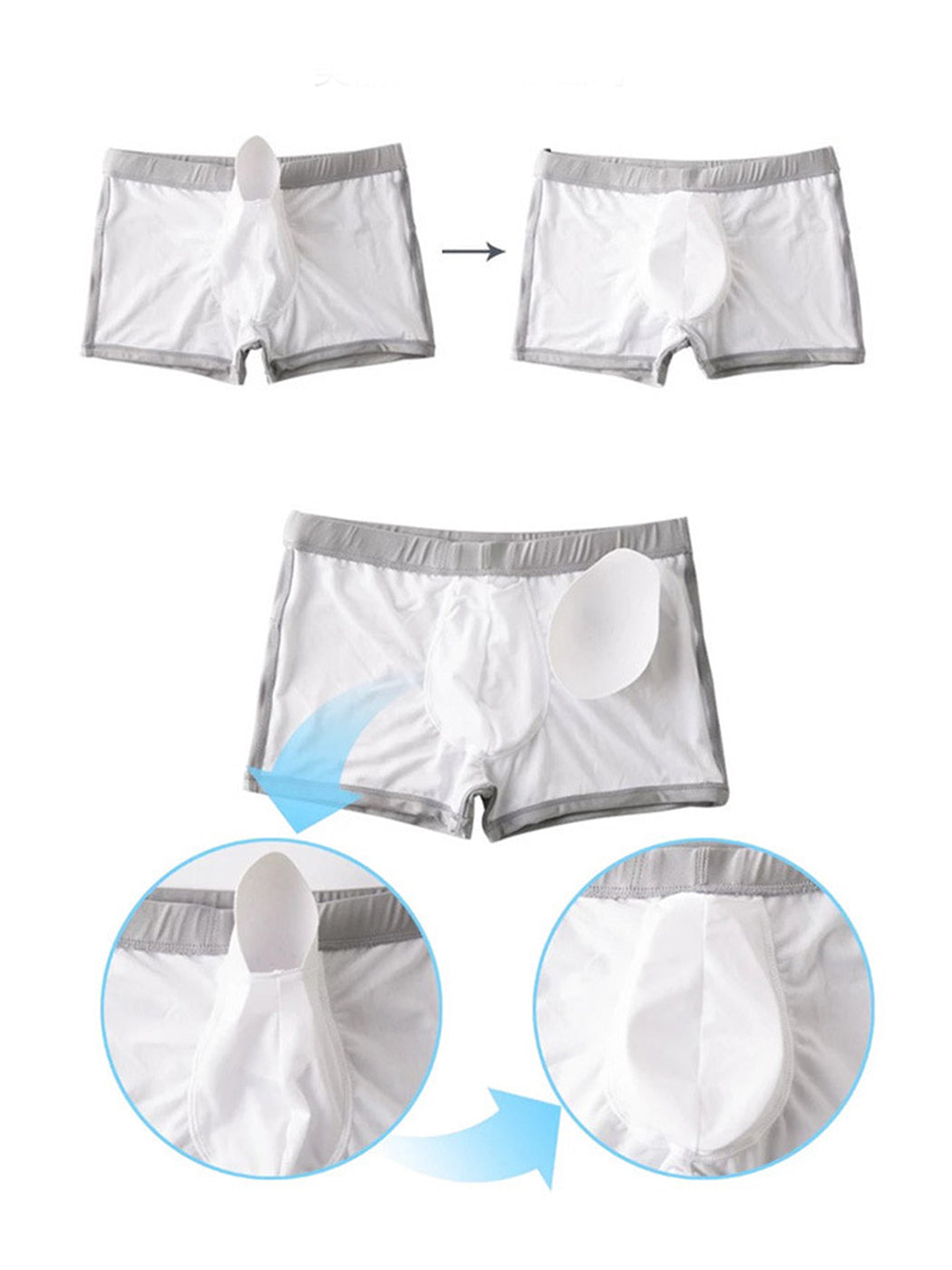 Men's Athletic Swim Trunks with Removable Pad