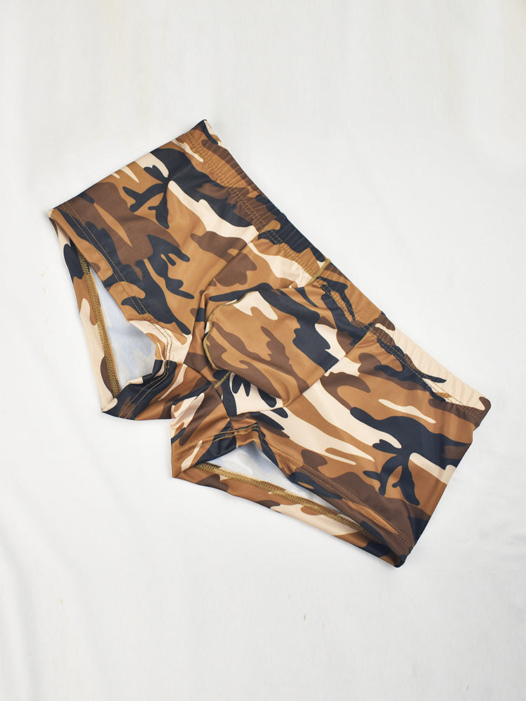4-pack Men's Low-rise U-pouch Camouflage Boxer Briefs