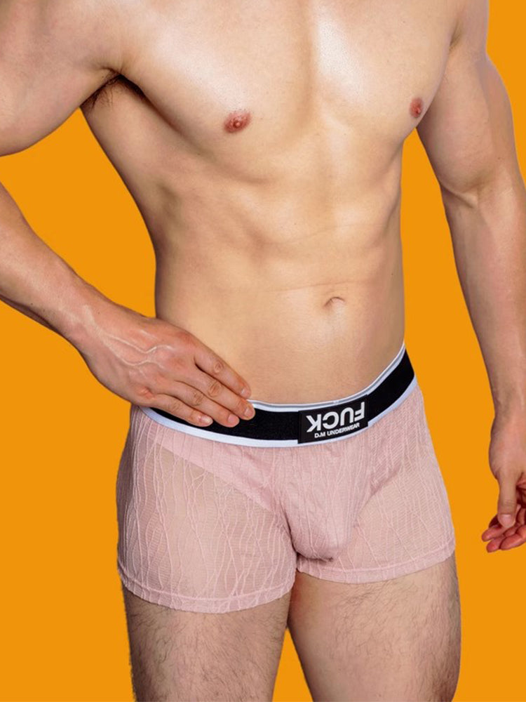 メンズ レースメッシュ 速乾性 通気性 無地トランクス 3枚組