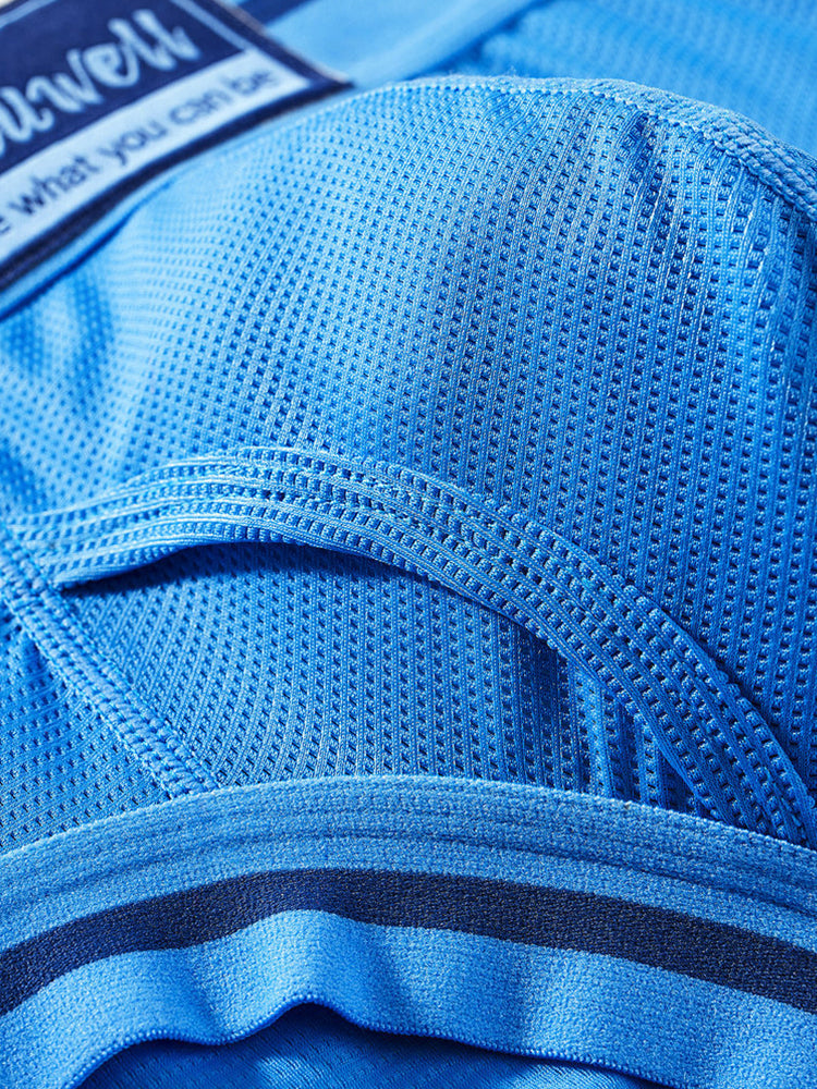 Men's Breathable Mesh Line Trunks with Fly