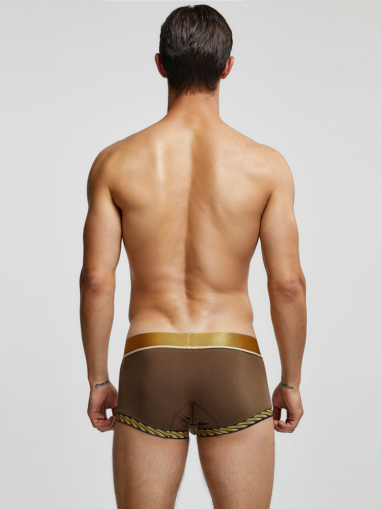 2 Pack Men's U-Pouch Solid Cotton Trunks