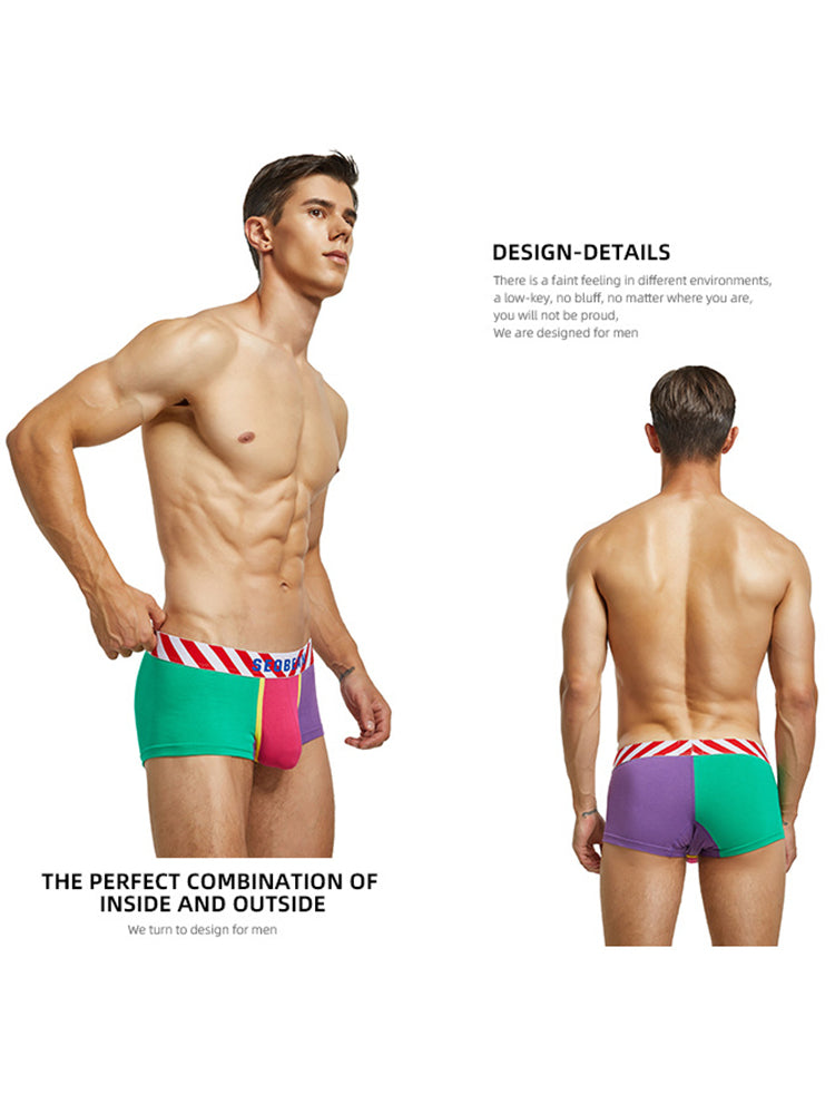 2-pack Men's Colorblock Cotton Boxer Briefs