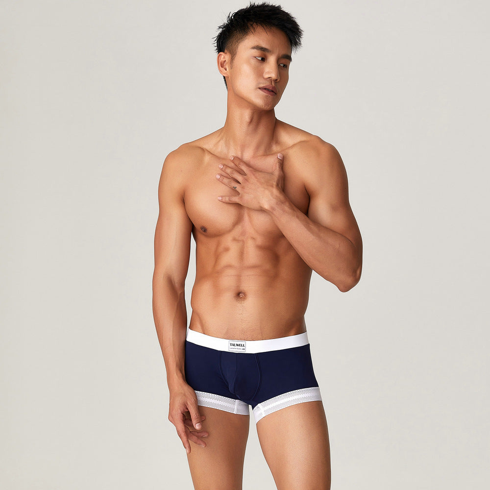 2 Pack Men's Ice Silk Lace Cuff Trunks