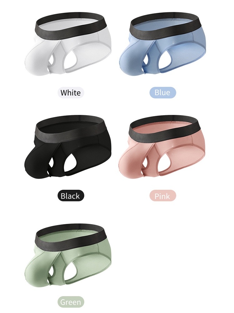 3-pack Men's Open Crotch Sexy Bullet Briefs