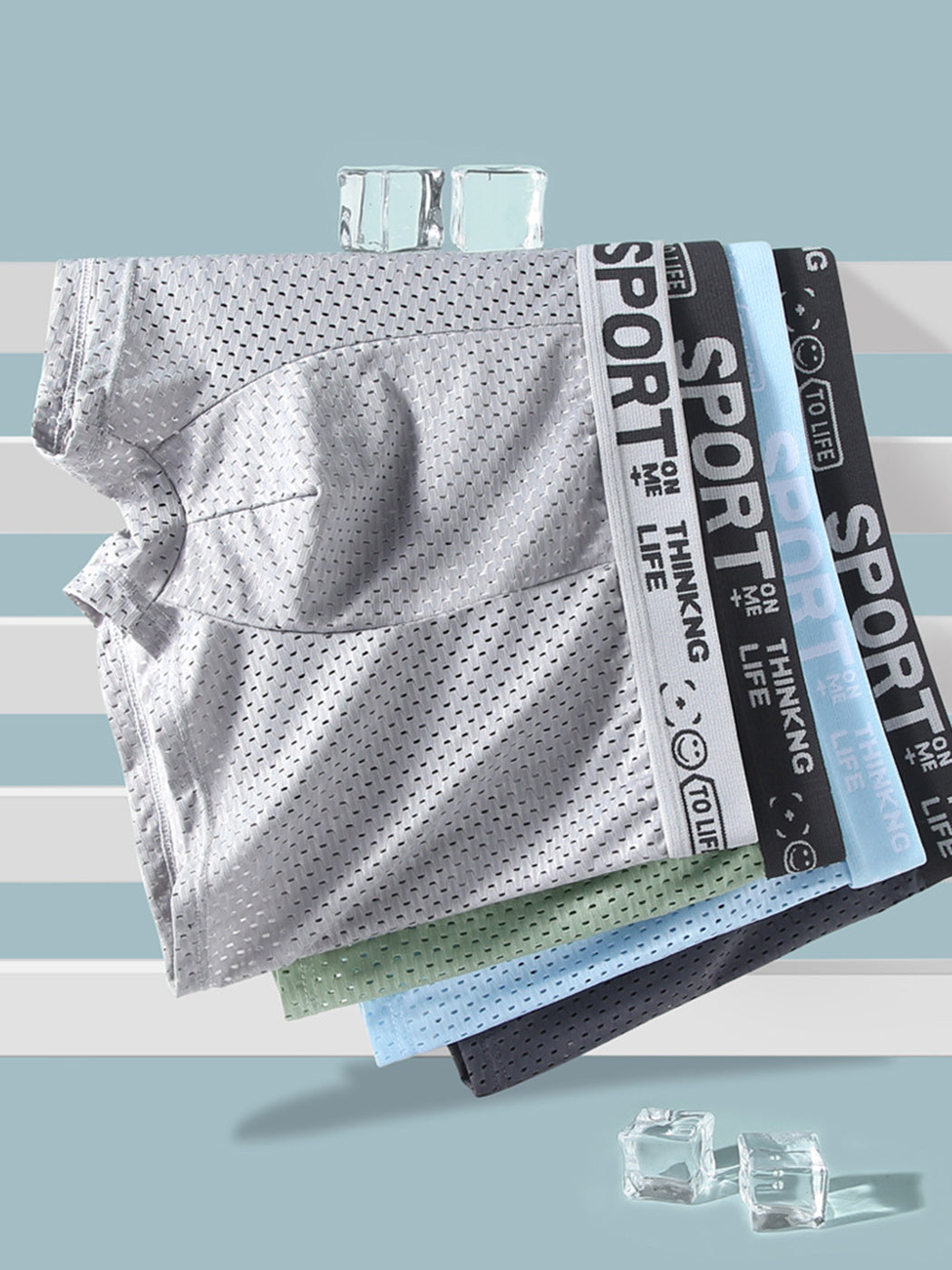 6 Pack Men's Contour Pouch Mesh Trunks