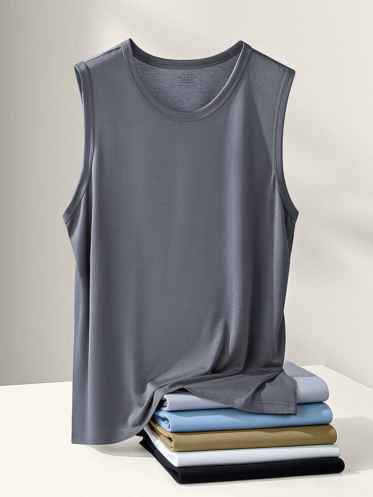 Men's Vests Undershirts with Ultimate Soft Short Sleeve Vests