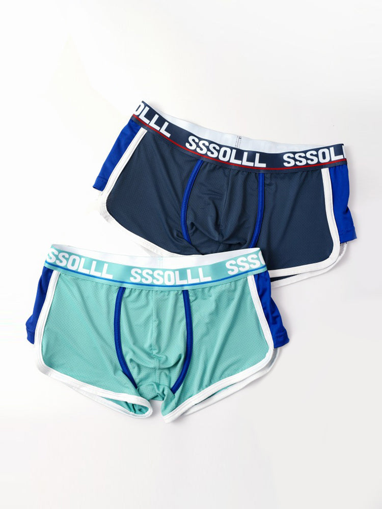 メンズ ミッドライズ アイスシルク メッシュトランクス 3枚組