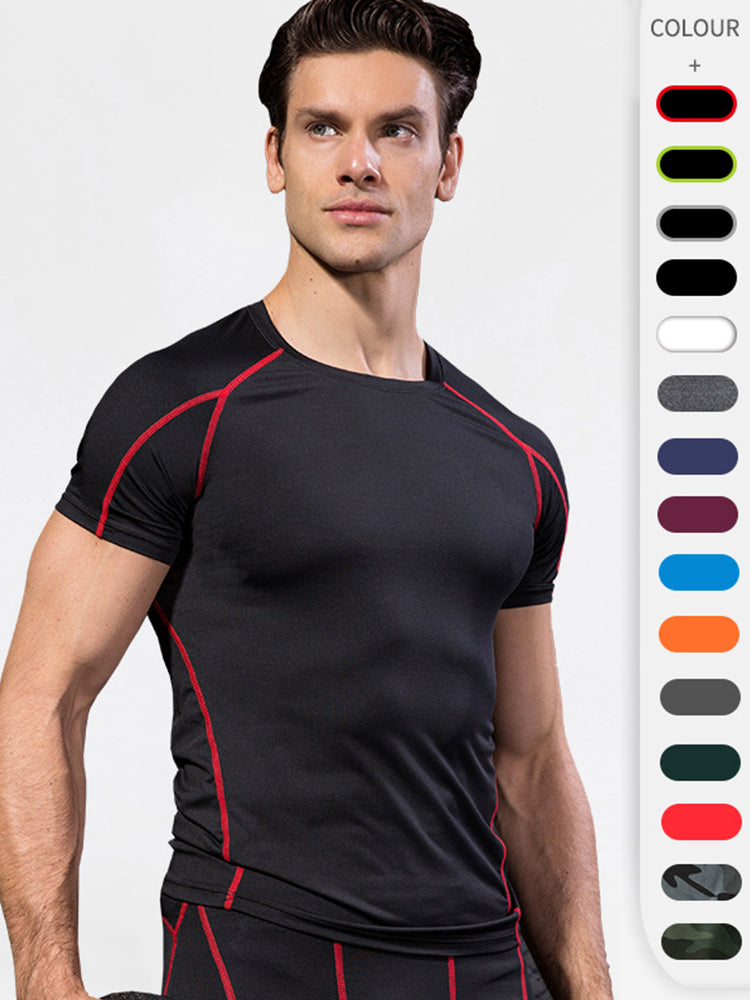 Men's Simple Tight Short Sleeve
