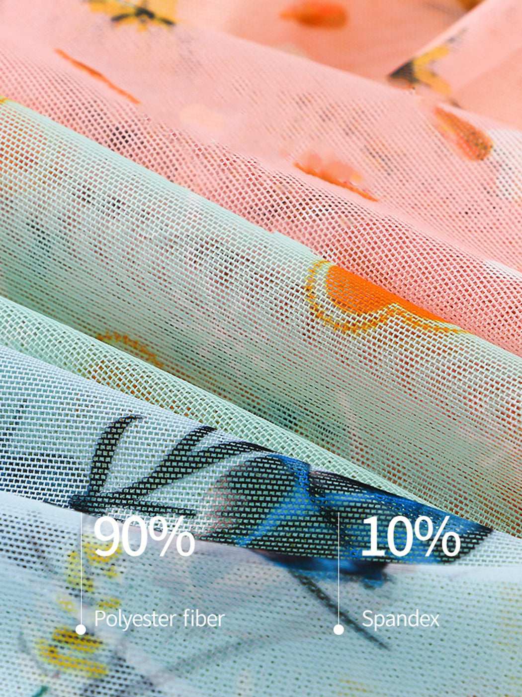 メンズセクシープリントメッシュトランクス4枚組