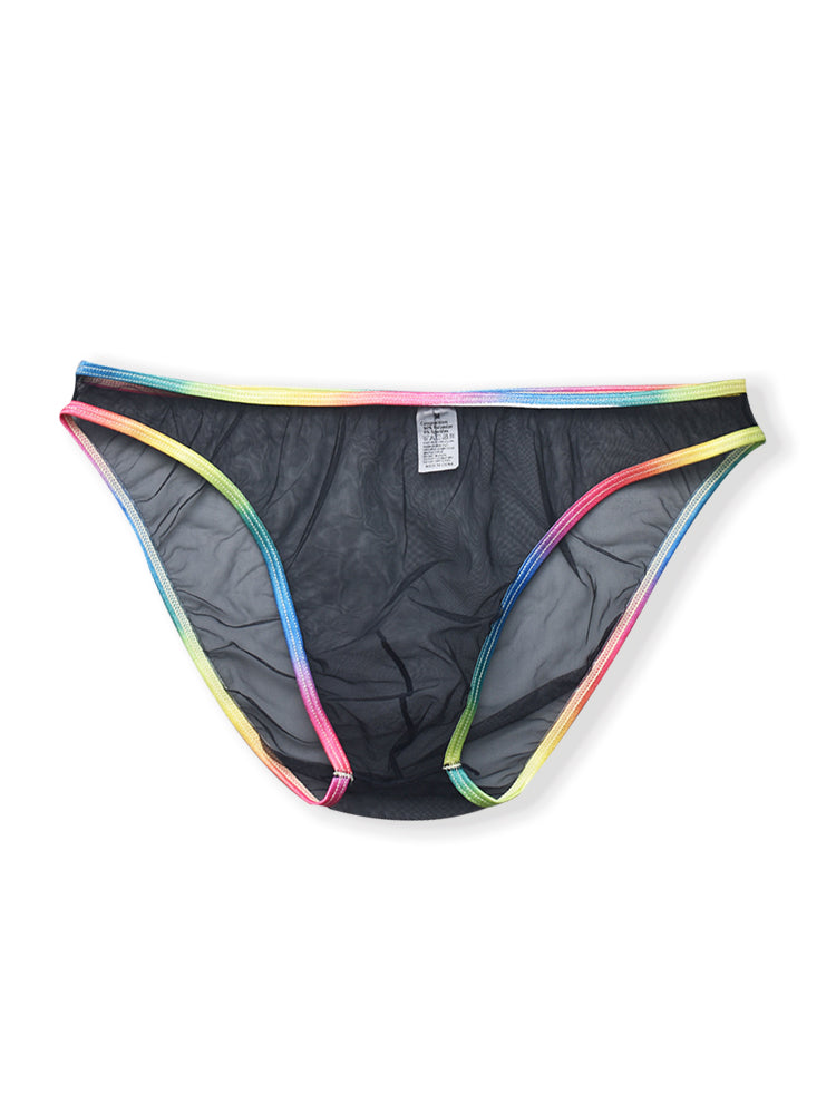 3-pack Men's Ultra-sheer Rainbow-edge Mesh Briefs