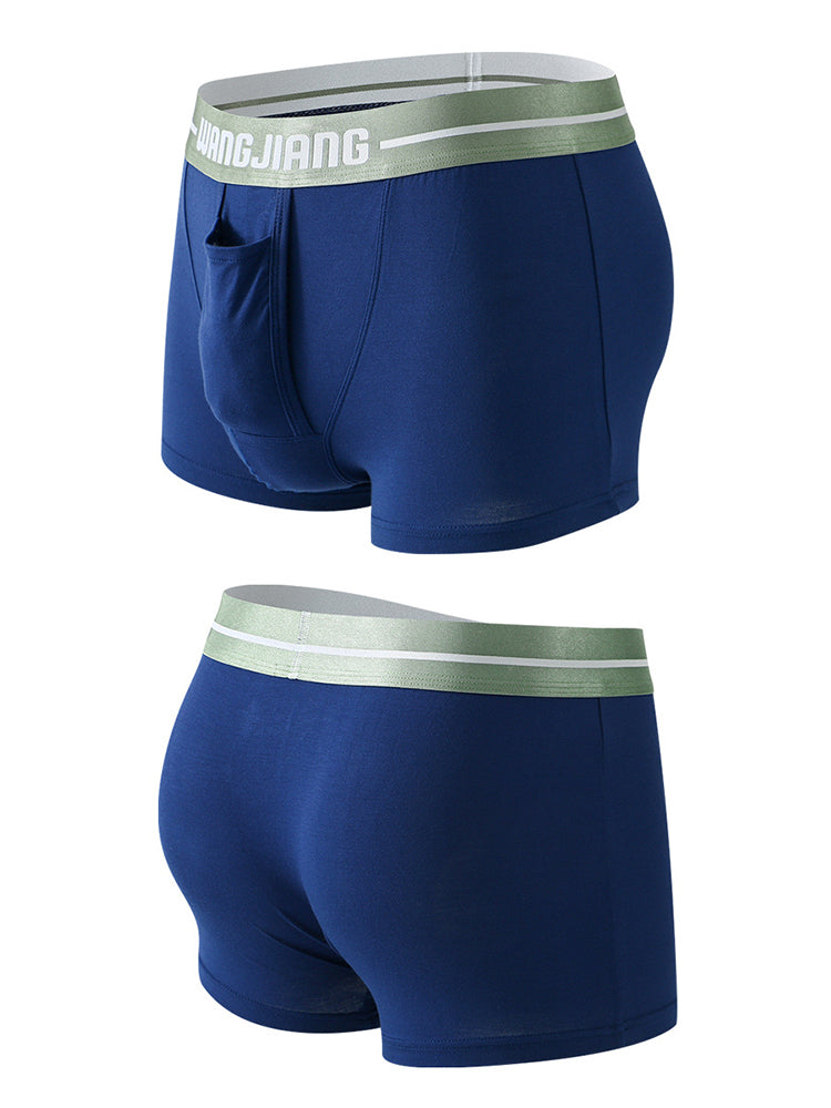3 Pack Men's Breathable Trunks with Front Pouch