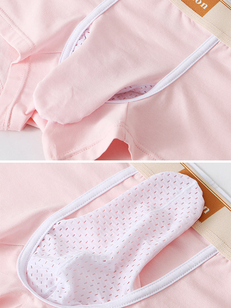 3 Pack Men's Elephant Trunks Gun and Bullet Separation Solid Color Cotton Sexy Boxer Briefs