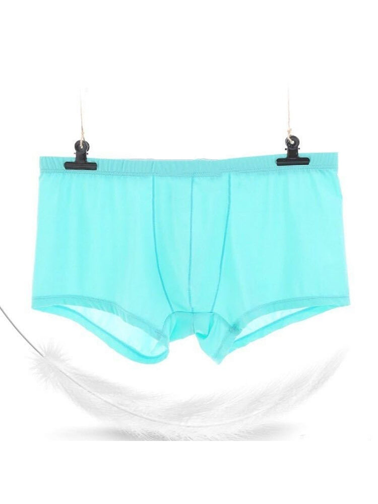 Thin Breathable Ice Silk U Convex Boxers for Men