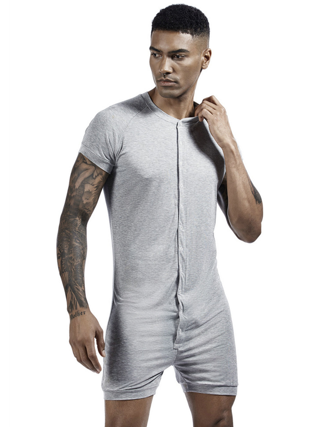 Men's Sexy Short Sleeve Onesie Loungewear