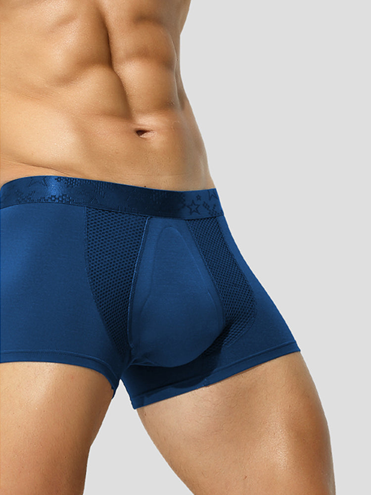 3 Pack Men's Breathable 3D Pouch Trunks