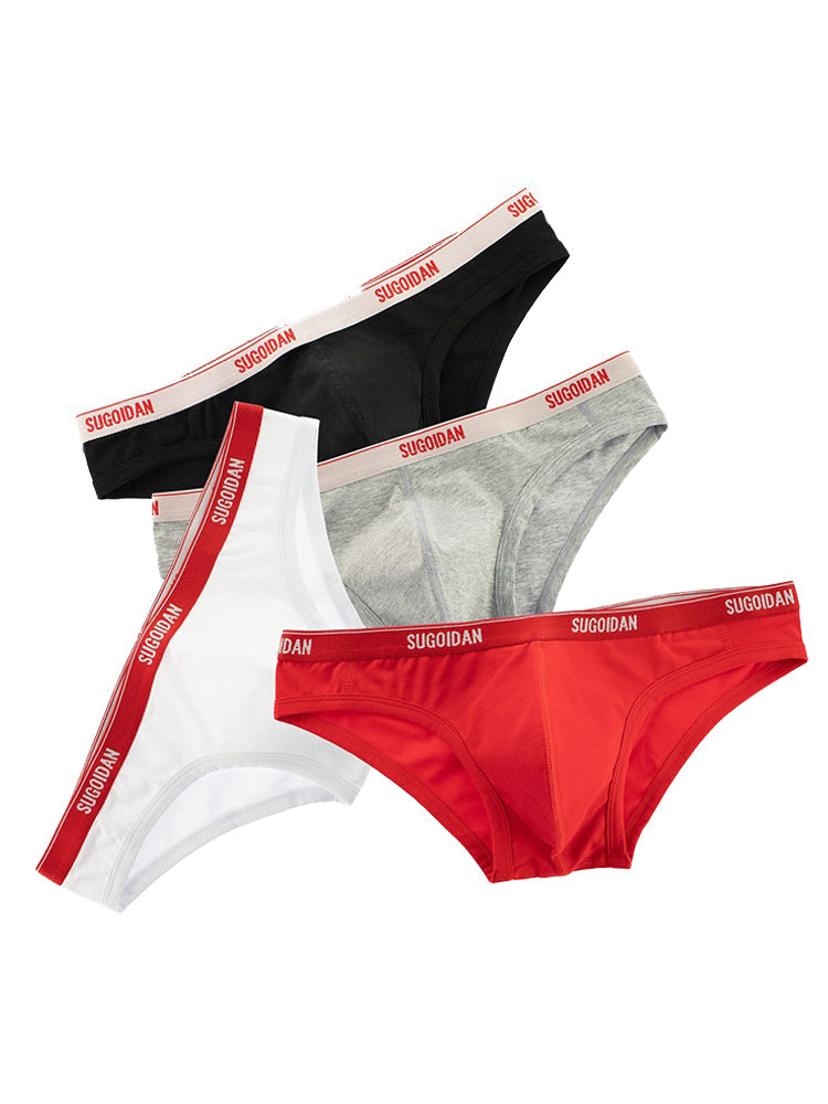 3 Pack Men's Cotton Ultra-Narrow Waistband Sexy Breathable Briefs