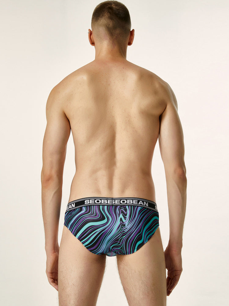 Men's Colorful Texture Low-Rise Briefs
