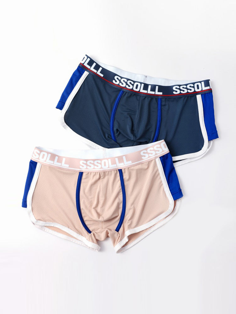 メンズ ミッドライズ アイスシルク メッシュトランクス 3枚組