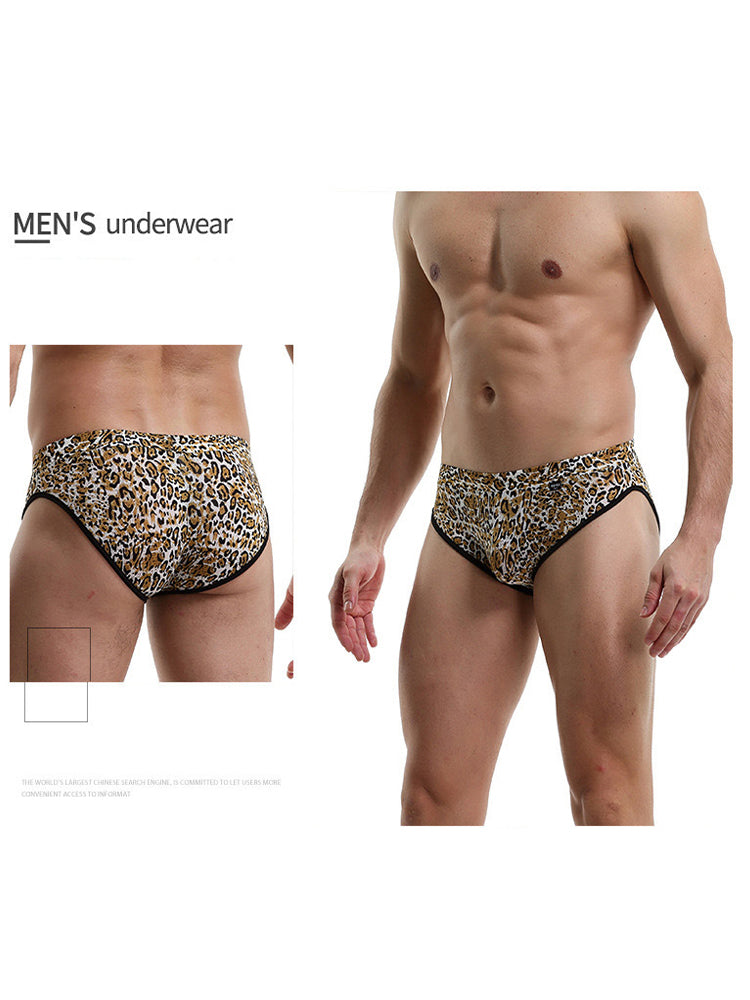 3 Pack Men's Nylon Sexy Low-Rise High-Elastic Briefs