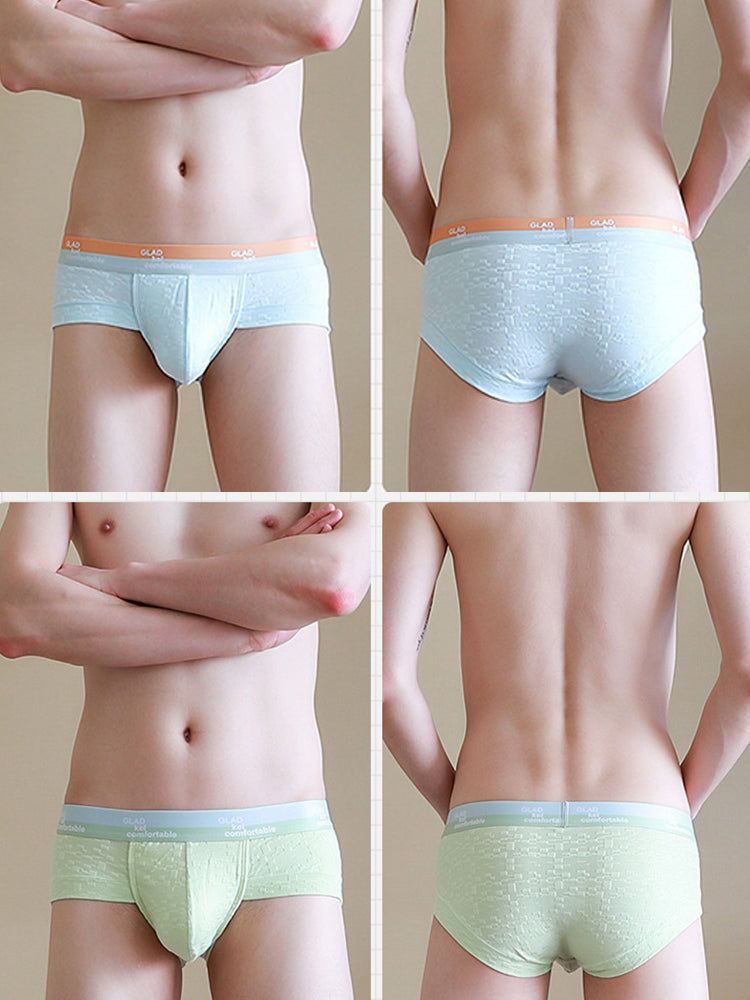 3 Pack Men's Baby Cotton High-Stretch Skin-Friendly Breathable Briefs