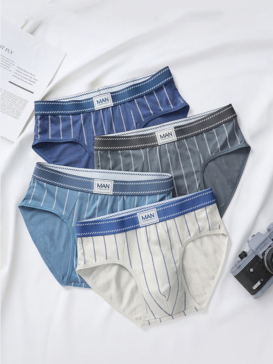 3 Pack Men's Classic Striped Briefs