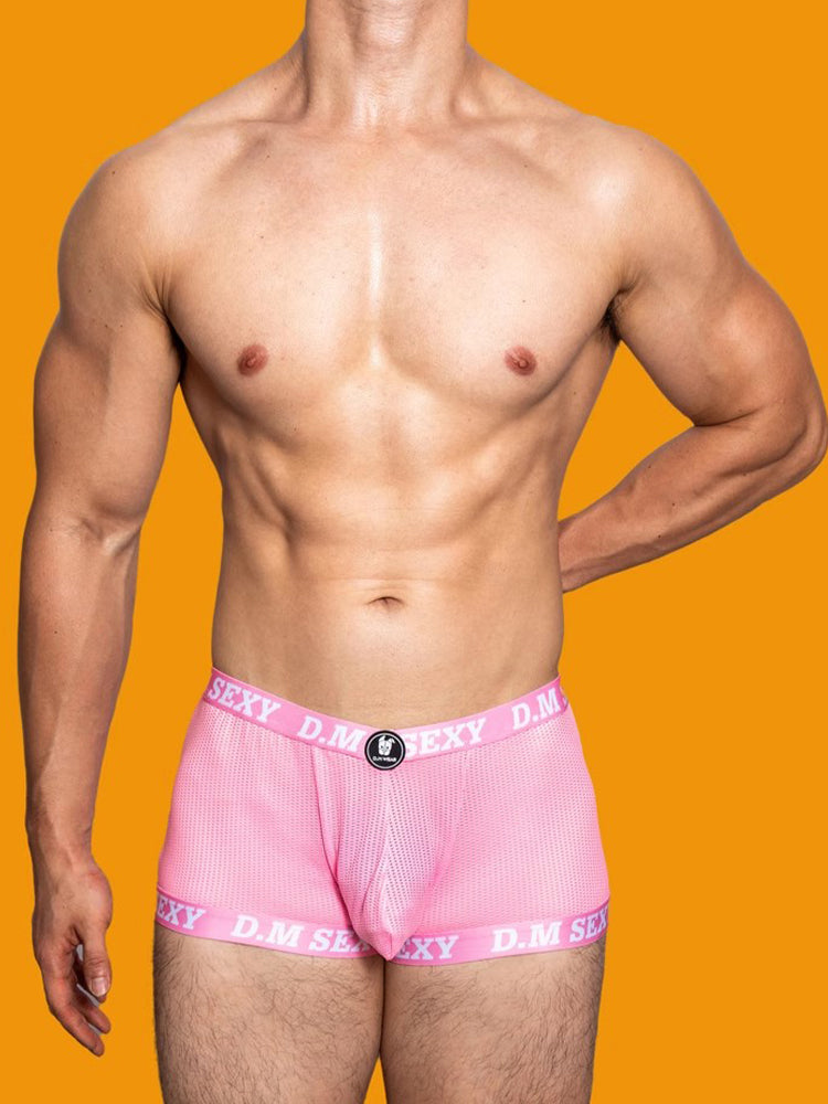 2 Pack Men's Low Waist Mesh Breathable Sports Trunks