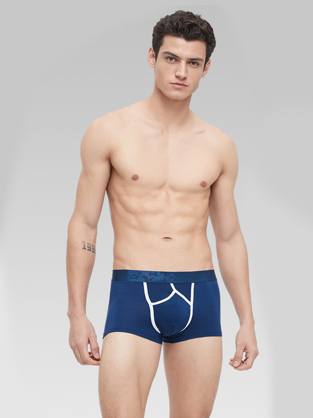 メンズ Uポーチ コンターパッチライン トランクス 3枚組