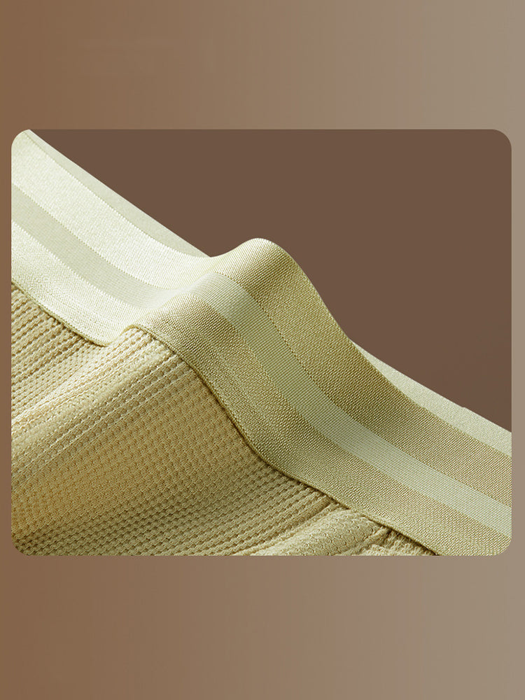 独立した内ポケット付きメンズワッフルコットンスプリットブリーフ2枚組