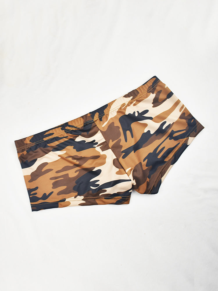 4-pack Men's Low-rise U-pouch Camouflage Boxer Briefs