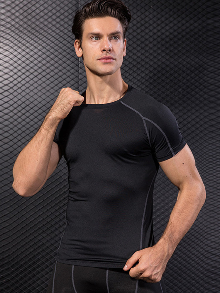 Men's Simple Tight Short Sleeve