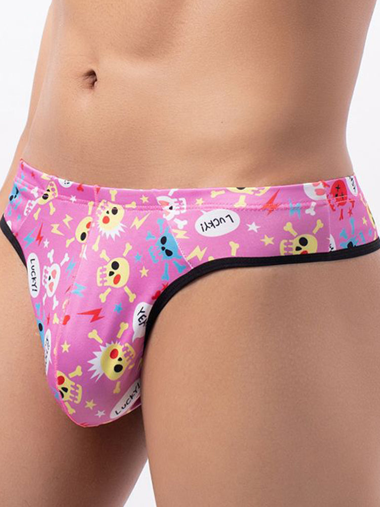 3-pack Men's Sexy Skull Low-rise Thong