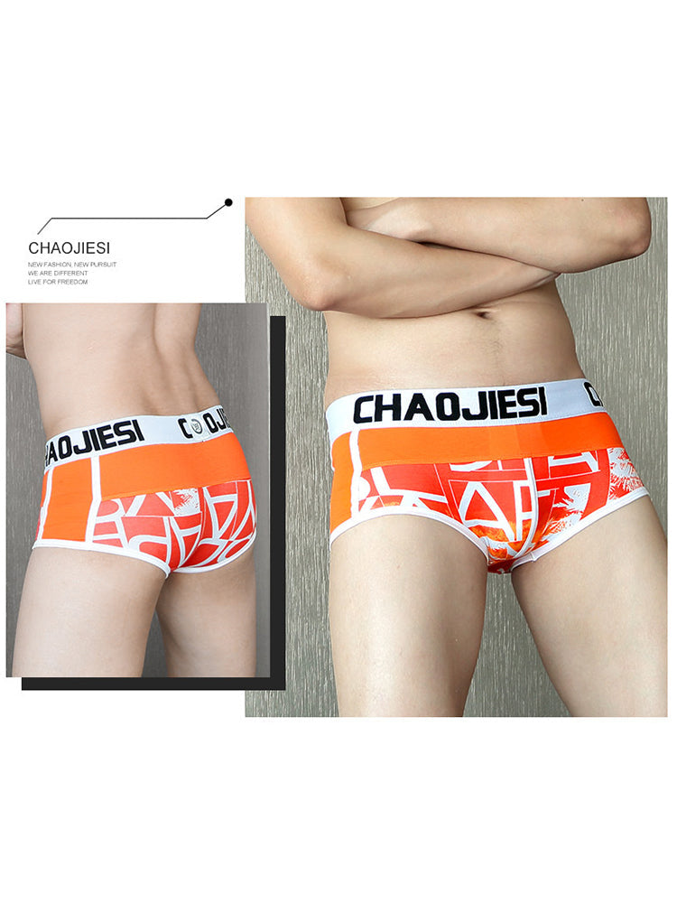 3 Pack Men's Cotton Trendy Youthful Sexy Low-Rise Trunks