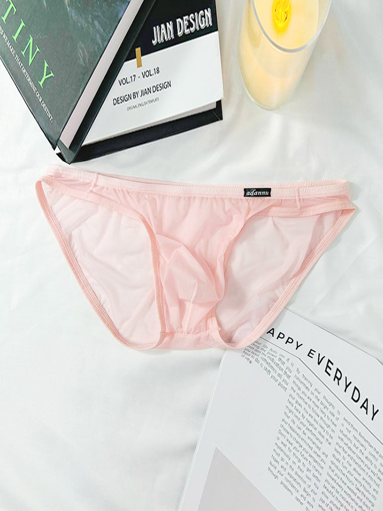 メンズ 3Dポーチ シアー アイスシルク ブリーフ