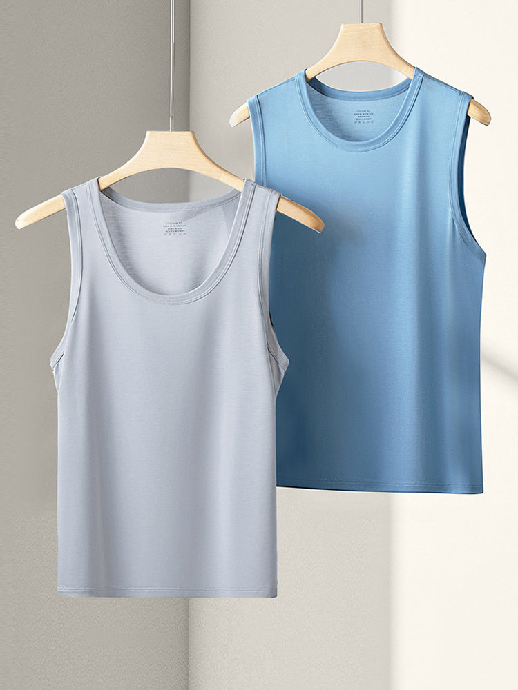 Men's Vests Undershirts with Ultimate Soft Short Sleeve Vests