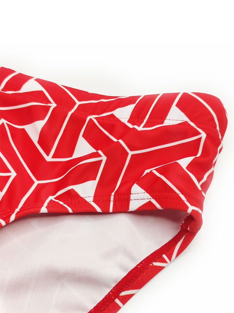 Men's 3D Pouch Printed Fitness Swim Brief
