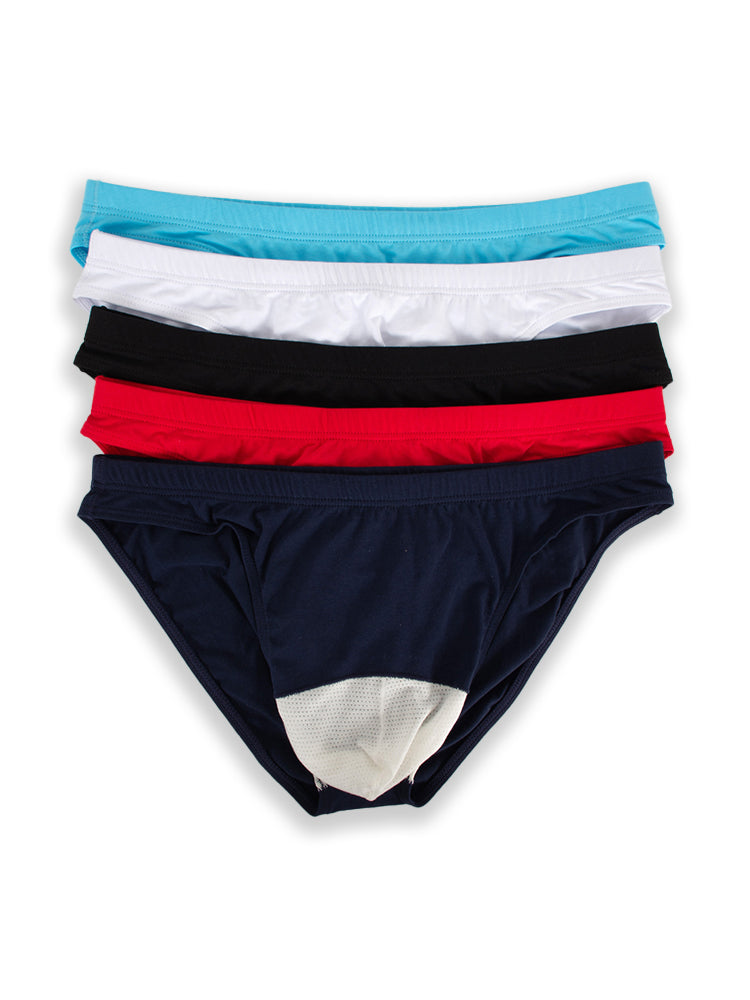 メンズ セクシー ローライズ メッシュ コットン ブリーフ 3枚組