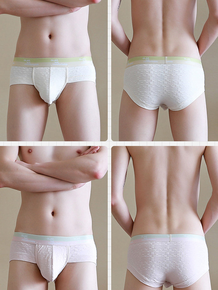 3 Pack Men's Baby Cotton High-Stretch Skin-Friendly Breathable Briefs