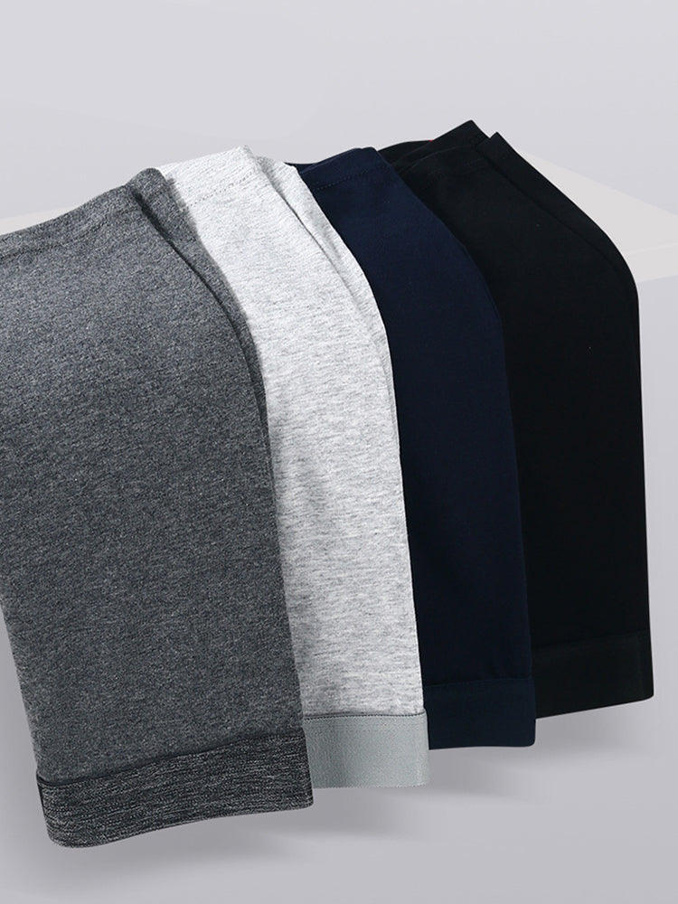 メンズ 快適コットン 擦れ防止 高伸縮性 スポーツボクサーブリーフ 4枚パック