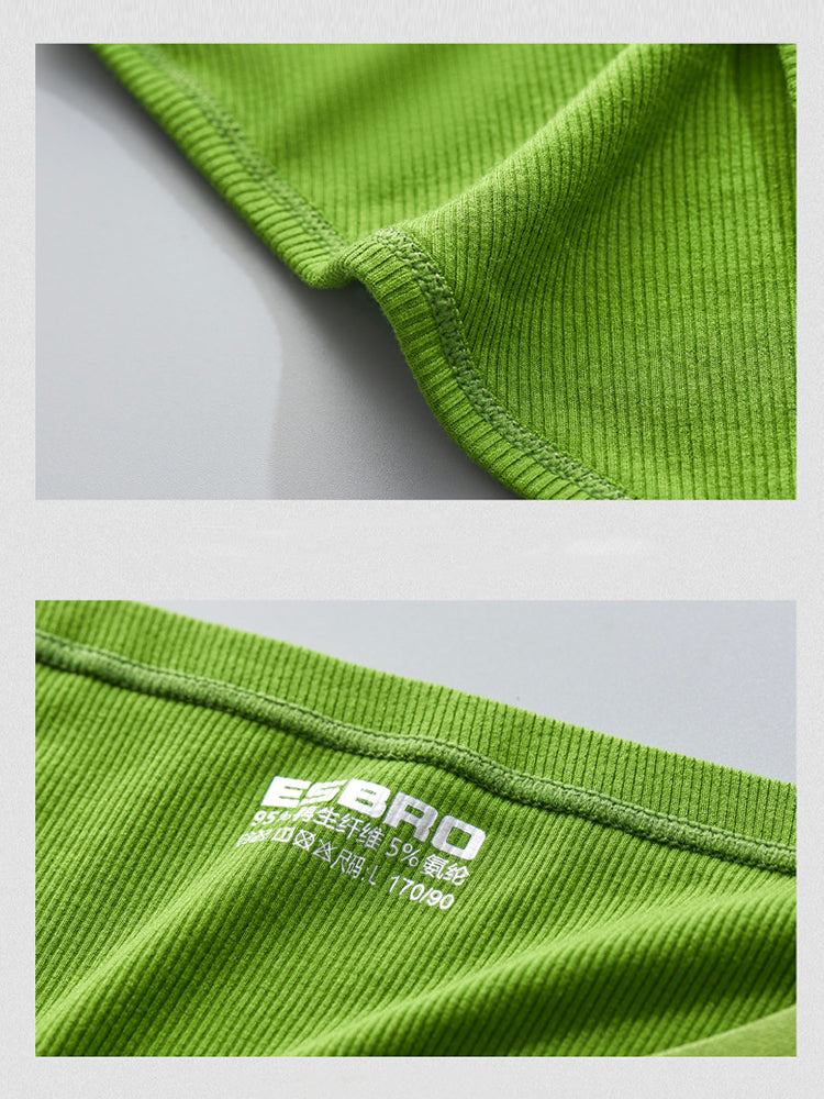 2 Pack Men's Solid Color Low Rise Sweat-Absorbent Large U-Shaped Small Pocket Briefs