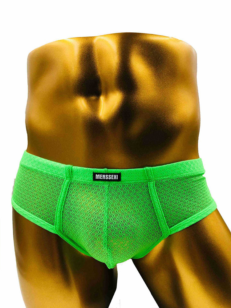2 Pack Men's Low-Rise Lace Semi-Transparent Trunks