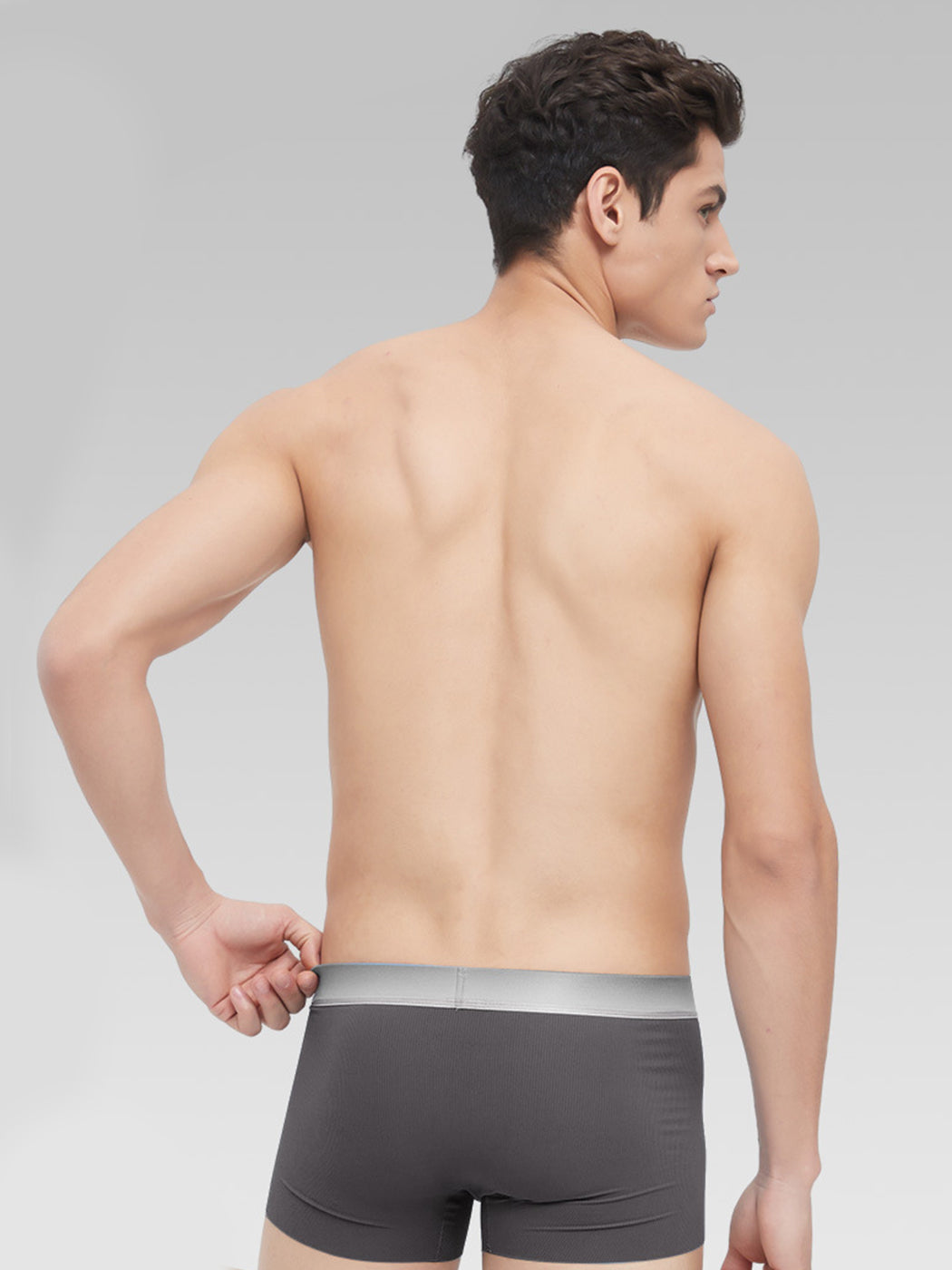 3 Pack Men's Breathable Threaded Fabric Ball Pouch Trunks