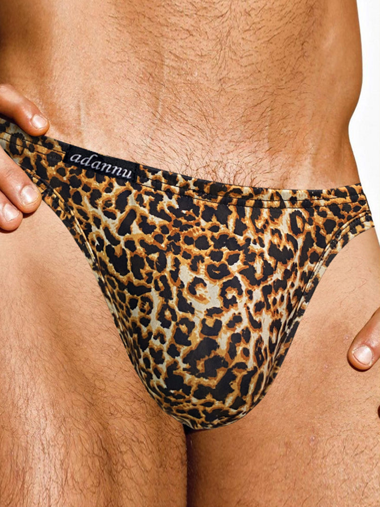 Men's Sexy Leopard Print Pouch Briefs