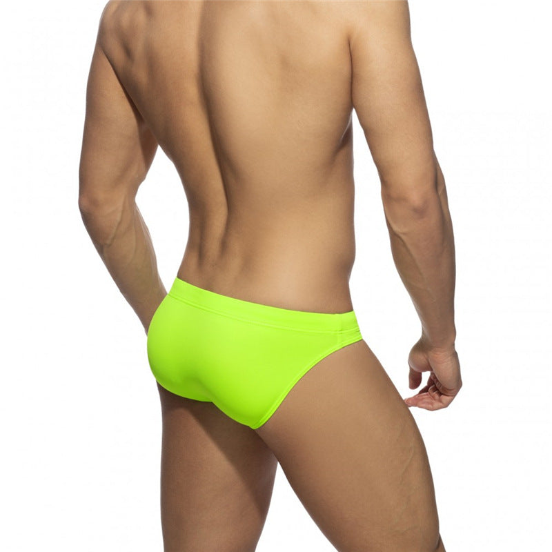 Men's Solid Color Swim Briefs with Removable Pad